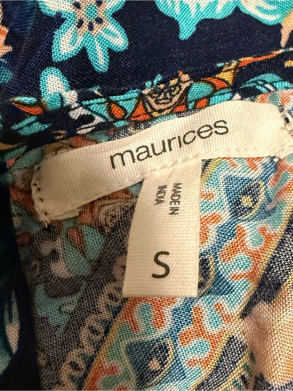 Maurices Blue Teal Floral Sleeveless Dress - Picture 2 of 2